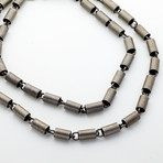 Gray Silver Tube Chain