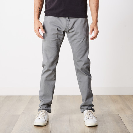 Slim 5 Pocket Twill Colored Jean // Gray (30WX30L)