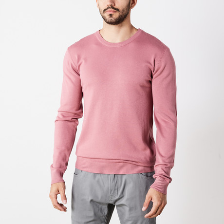 Slim Crew Neck Sweater // Dusty Pink (S)