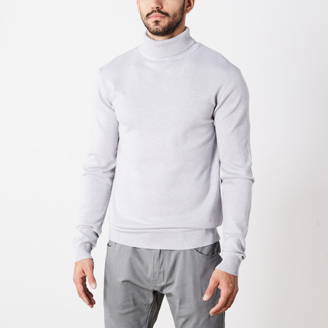 Basic Turtle Neck Sweater // Heather Charcoal (S)