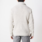 Cable Knit Button Sweater // Oatmeal (S)