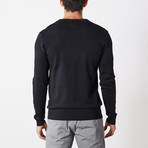 Slim V-Neck Sweater // Black (L)