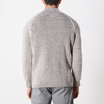 Quarter Zip Ribbed Sweater // Oatmeal (S)