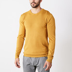 Slim Crew Neck Sweater // Mustard (3XL)
