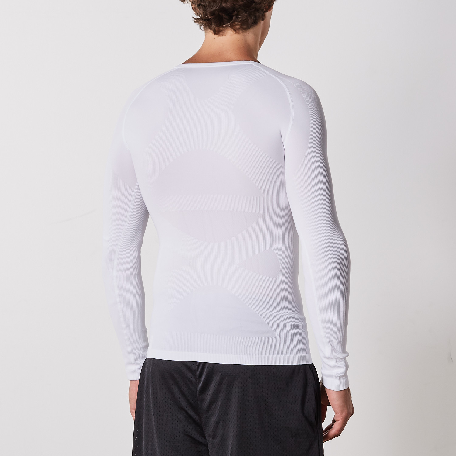 Men’s Compression Long Sleeve Shirt // White (Small) - Extreme Fit ...