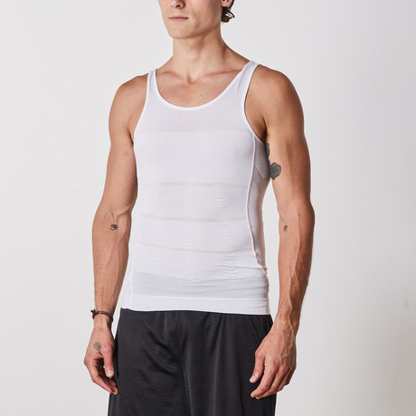 Men’s Compression and Body-Support Undershirt // White (Small)