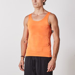 Men’s Compression and Body-Support Undershirt // Orange (Large)