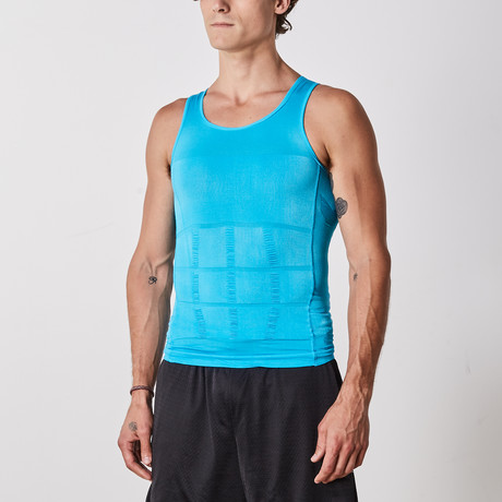 Men’s Compression and Body-Support Undershirt // Light Blue (Small)