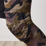Leg Compression Sleeve + Padded Knee Support // Camo (Medium)