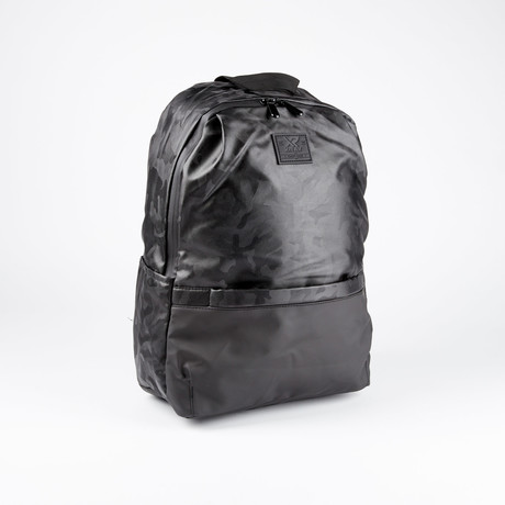 Camo Print Backpack // Black Camo