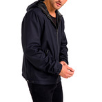 Remi Reversible Leather Jacket // Black + Navy (Small)