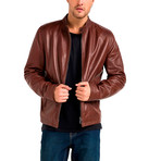Charles Leather Jacket // Cognac (Large)