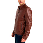 Charles Leather Jacket // Cognac (Small)