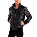 Arthur Reversible Leather Jacket // Black (Medium)