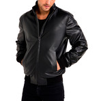 Arthur Reversible Leather Jacket // Black (Small)