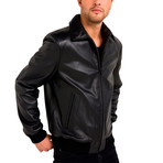 Shoosh Leather Jacket // Black (Medium)