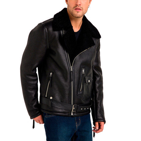 Brendan Leather Jacket // Black (Small)