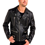 Lucas Leather Jacket // Black (X-Large)