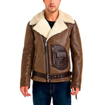 James Leather Jacket // Cognac (Small)