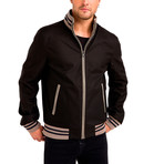 Arthur Reversible Leather Jacket // Beige + Black (X-Large)