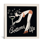 Bottoms Up - Vintage Ad Poster // Retro Series (18"W x 18"H x 0.75"D)