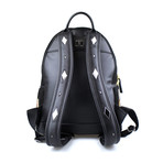 MCM // Suede Leather Crown Jewel Small Backpack // Black