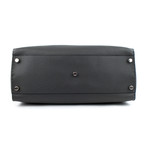 Fendi // Leather Peekaboo Selleria Handbag // Gray