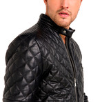 Devin Leather Jacket // Black (Large)