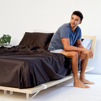 Ultra-Cozy Organic Sheet Set // Charcoal (Full)