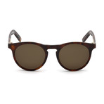 Montblanc // Men's Round Sunglasses // Dark Havana + Roviex