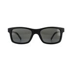 Montblanc Men's Square Sunglasses // Matte Black+ Smoke