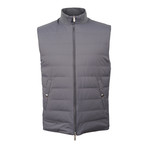 Reversible Puffer Vest // Gray + Beige (XL)