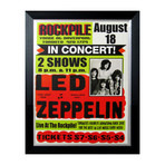 Led Zeppelin // Aug 1969 Toronto Rockpile Concert Site Poster // Custom Framed
