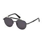 Diesel Unisex Dl0239-01A Sunglasses // Shiny Black + Smoke