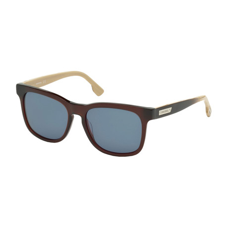 Diesel // Unisex Dl0151-45V Sunglasses // Shiny Light Brown + Blue