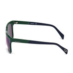 Diesel // Men's Dl0224-92Q Sunglasses // Blue + Green Mirror