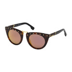 Diesel Women's Dl0211-52X Sunglasses // Dark Havana + Blue Mirror