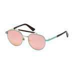 Diesel // Unisex Dl0239-95Z Sunglasses // Light Green + Gradient