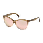 Diesel Women's Dl0221-47Z Sunglasses // Light Brown + Gradient