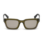 Diesel // Unisex Dl0231-95Q Sunglasses // Light Green + Green Mirror