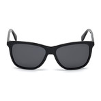 Diesel // Unisex Dl0222-01A Sunglasses // Shiny Black + Smoke