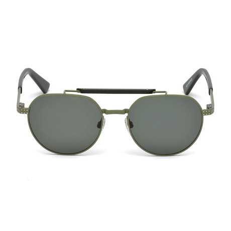 Diesel Unisex Dl0239-97N Sunglasses // Matte Dark Green + Green