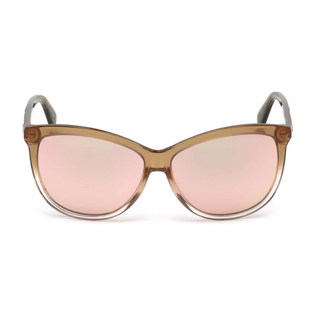 Diesel Women's Dl0221-47Z Sunglasses // Light Brown + Gradient