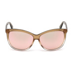 Diesel Women's Dl0221-47Z Sunglasses // Light Brown + Gradient