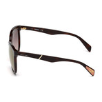 Diesel // Women's Dl0221-52G Sunglasses // Dark Havana + Brown Mirror