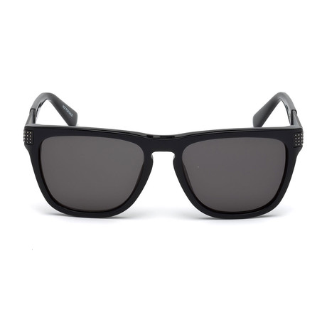 Diesel Men's Dl0236-01A Sunglasses // Shiny Black + Smoke