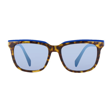 Diesel Men's Dl0224-56X Sunglasses // Havana + Blue Mirror