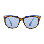 Diesel Men's Dl0224-56X Sunglasses // Havana + Blue Mirror