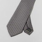 Dragonfly Print Tie // Grey
