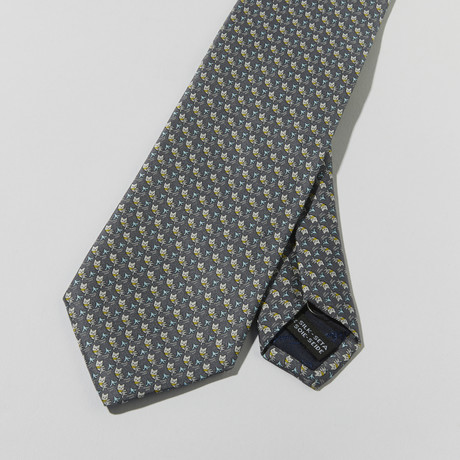 Animal Print Tie // Grey